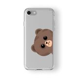 Iphone 6 Plus Ve 6s Plus ile Uyumlu Ayıcık Tasarım Baskılı Şeffaf Kılıf