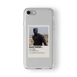 Iphone 6 Plus Ve 6s Plus ile Uyumlu Black Panter Minimalist Poster Tasarım Baskılı Şeffaf Kılıf