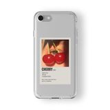 iPhone 6 Plus ve 6s Plus ile Uyumlu Cherry Poster Tasarım Baskılı Şeffaf Kılıf