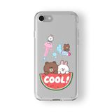 iPhone 6 Plus ve 6s Plus ile Uyumlu Cool Bear Tasarım Baskılı Şeffaf Kılıf