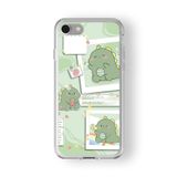 iPhone 6 Plus ve 6s Plus ile Uyumlu Cute Dino Tasarım Baskılı Şeffaf Kılıf