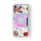 Iphone 6 Plus Ve 6s Plus ile Uyumlu Feminine Energy Tasarım Baskılı Şeffaf Kılıf