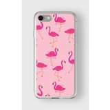 Iphone 6 Plus Ve 6s Plus ile Uyumlu Flamingo Tasarım Baskılı Şeffaf Kılıf