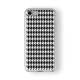 Iphone 6 Plus Ve 6s Plus ile Uyumlu Houndstooth Tasarım Baskılı Şeffaf Kılıf