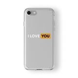 Iphone 6 Plus Ve 6s Plus ile Uyumlu I Love You Tasarım Baskılı Şeffaf Kılıf