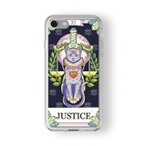 Iphone 6 Plus Ve 6s Plus ile Uyumlu Justice Tasarım Baskılı Şeffaf Kılıf
