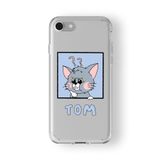 Iphone 6 Plus Ve 6s Plus ile Uyumlu Kedi Tom Tasarım Baskılı Şeffaf Kılıf