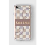 Iphone 6 Plus Ve 6s Plus ile Uyumlu Keep Smile Tasarım Baskılı Şeffaf Kılıf
