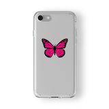 iPhone 6 Plus ve 6s Plus ile Uyumlu Kelebek Tasarım Baskılı Şeffaf Kılıf