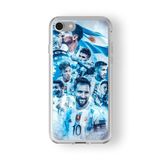 iPhone 6 Plus ve 6s Plus ile Uyumlu Messi Temalı Tasarım Baskılı Şeffaf Kılıf