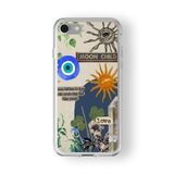 Iphone 6 Plus Ve 6s Plus ile Uyumlu Moon Child Tasarım Baskılı Şeffaf Kılıf