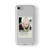 Iphone 6 Plus Ve 6s Plus ile Uyumlu One Punch Man Minimalist Poster Tasarım Baskılı Şeffaf Kılıf