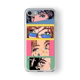 Iphone 6 Plus Ve 6s Plus ile Uyumlu Pop Art Tasarım Baskılı Şeffaf Kılıf