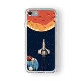 iPhone 6 Plus ve 6s Plus ile Uyumlu Space Tasarım Baskılı Şeffaf Kılıf
