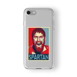 Iphone 6 Plus Ve 6s Plus ile Uyumlu Spartan Tasarım Baskılı Şeffaf Kılıf