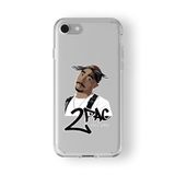 iPhone 6 Plus ve 6s Plus ile Uyumlu Tupac Tasarım Baskılı Şeffaf Kılıf