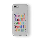 Iphone 6 Plus Ve 6s Plus ile Uyumlu Where You Tasarım Baskılı Şeffaf Kılıf