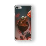 iPhone 6 Plus ve 6s Plus ile Uyumlu Yoda Tasarım Baskılı Şeffaf Kılıf