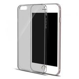 İphone 6 Plus/6S Plus Kılıf Soft Silikon Şeffaf-Siyah Arka Kapak