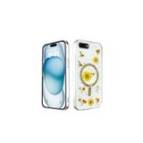 iPhone 7 Plus / 8 Plus Uyumlu Kılıf Daisy Simli Magsafe Silikon Kapak Gold