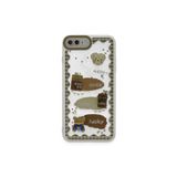 iPhone 7 Plus / 8 Plus Uyumlu Kılıf Sweet Desenli Silikon Kapak Bear caffe