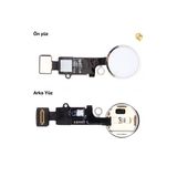 İphone 7 Plus Home Tuşu - Gümüş / Silver Orta Tuş Butonu Parmak İzi Butonu Açma-Kapama Butonu Açma-Kapama Tuşu Yan Güç Tuşu Power Tuşu Home Tuşu Touch İd Parmak İzi Sensörü