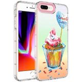 İphone 7 Plus Kılıf Kamera Korumalı Desenli Renkli Sert Parlak Silikon Kapak Korn