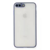iPhone 7 Plus Kılıf Montreal Silikon Kapak - Gri-(5796)