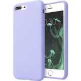 IPhone 7 Plus/8 Plus Uyumlu Silikon Telefon Kılıfı, Kadife İç Yüzey, Mavi