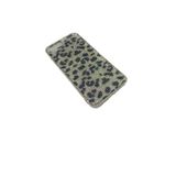 iPhone 7/8 Plus Uyumlu Kristal Taşlı Telefon Kılıfı Leopar Siyah Beyaz Desenli