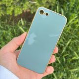 iPhone 7/8/se 2022 Kılıf Kenar Detaylı Yumuşak Parlak Silikon - iPhone7/8/Se2/3 - Soluk Yeşil