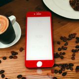 İphone 7G Plus Uyumlu Ekran Koruyucu 5D Kirilmaz Cam Tam Kaplayan Kirmizi