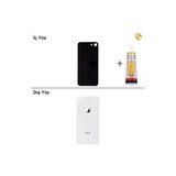İphone 8 Gümüş Arka Kapak Arka Cam Batarya Kapağı Lazer Kesim Kapak Pil Kapağı + B-7000 Yapıştırıcı