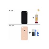İphone 8 Plus Altın Arka Kapak Arka Cam Batarya Kapağı Lazer Kesim Kapak Pil Kapağı + B-7000 Yapıştırıcı + Tamir Seti
