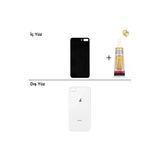 İphone 8 Plus Gümüş Arka Kapak Arka Cam Batarya Kapağı Lazer Kesim Kapak Pil Kapağı + B-7000 Yapıştırıcı
