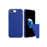 iPhone 8 Plus İle Uyumlu Kılıf Kamera Korumalı Silikon Ruber Arka Kapak Lacivert