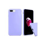 iPhone 8 Plus İle Uyumlu Kılıf Kamera Korumalı Silikon Ruber Arka Kapak Lila