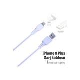 İphone 8 Plus Şarj Kablosu 3.4A Usb - Ligtning