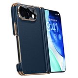 iPhone Duo için kılıf, gerçek deri, ultra ince menteşe, darbeye dayanıklı | Objektifin Tam Koruması Cep Telefonu Kılıfları El Yapımı Dayanıklılık İş Şık Koruyucu Kılıf, Mavi, İkili 7,6 inç