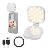 iPhone için Manyetik Selfie Işığı, Aynalı Telefon Işığı, Katlanır LED Telefon Doldurma Halkası Aydınlatması, Fotoğraf/Video Kaydı/Konferans/Vlog/Makyaj için Şarj Edilebilir Taşınabilir Dolgu Işığı