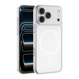 iPhone ile uyumlu 16 Pro İphone 17 Pro Max Görünümlü Kılıf Kablosuz Şarj Özellikli Kamera Korumalı Spark Kapak Gümüş