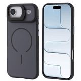 iPhone ile uyumlu 17 Air Kılıf Kablosuz Şarj Özellikli Kamera Standlı Notron Kapak Siyah