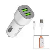 İphone - Kablolu Oto - Araç Çakmaklık Şarj Başlık Set 3.1A - 155W - 1Mt Kablo Hy-X44 (5433)