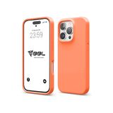 iPhone Kılıf İnce Sıvı Silikon 3 Katmanlı Tam Kaplamalı Yumuşak Jel Kauçuk Kılıf Kapak (Açık Turuncu (19), iPhone 16 Pro)