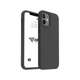 iPhone Kılıf İnce Sıvı Silikon 3 Katmanlı Tam Kaplamalı Yumuşak Jel Kauçuk Kılıf Kapak (Antrasit Siyah, iPhone 11)