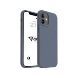 iPhone Kılıf İnce Sıvı Silikon 3 Katmanlı Tam Kaplamalı Yumuşak Jel Kauçuk Kılıf Kapak (Gri, iPhone 12/12 Pro)