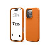 iPhone Kılıf İnce Sıvı Silikon 3 Katmanlı Tam Kaplamalı Yumuşak Jel Kauçuk Kılıf Kapak (Parlak Turuncu (48), iPhone 16 Pro)