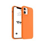 iPhone Kılıf İnce Sıvı Silikon 3 Katmanlı Tam Kaplamalı Yumuşak Jel Kauçuk Kılıf Kapak (Parlak Turuncu, iPhone 11)