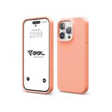 iPhone Kılıf İnce Sıvı Silikon 3 Katmanlı Tam Kaplamalı Yumuşak Jel Kauçuk Kılıf Kapak (Turuncu (8), iPhone 15 Pro)