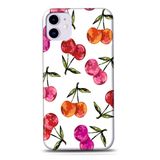 Iphone Özel Tasarım Pastel Renkli Kirazlar Yumuşak Silikon Telefon Kılıfı (iPhone 13 Pro Max)